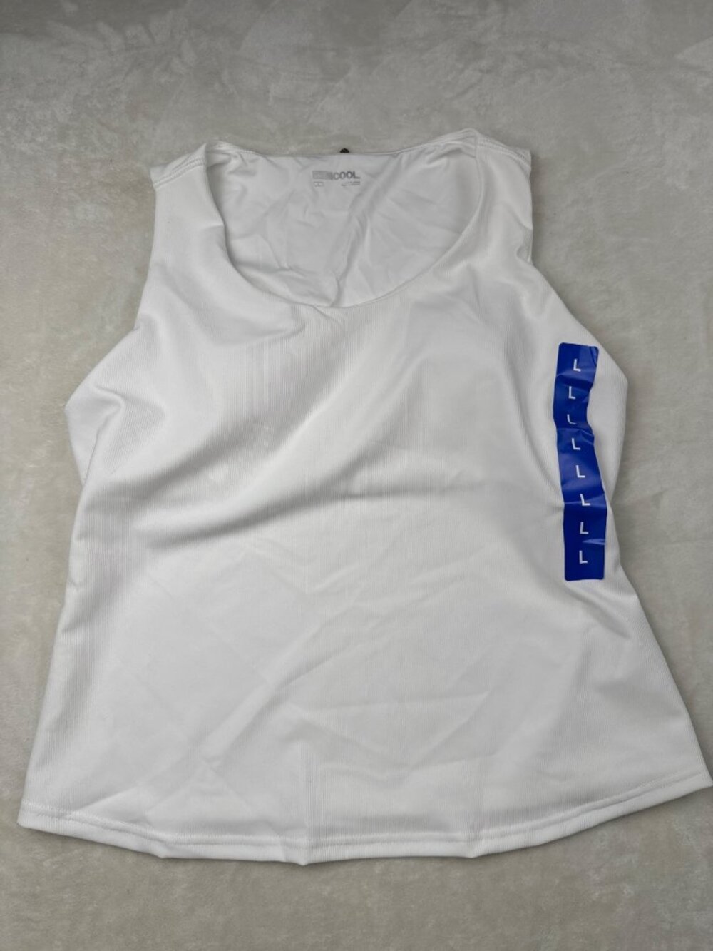 32 Degrees Cool Womens White Sleeveless Tank Top Size L Lightweight Stretch